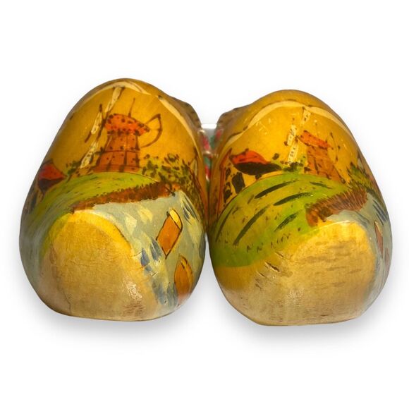 Vintage Dutch Clogs Klompen Hand Carved Wood Holland Souvenir Decor Traditional - Picture 6 of 10